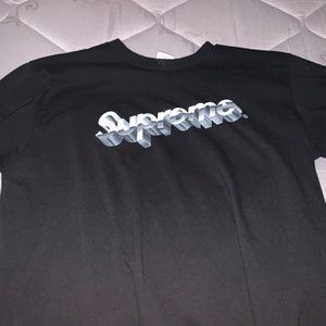 Supreme Chrome logo tee size L